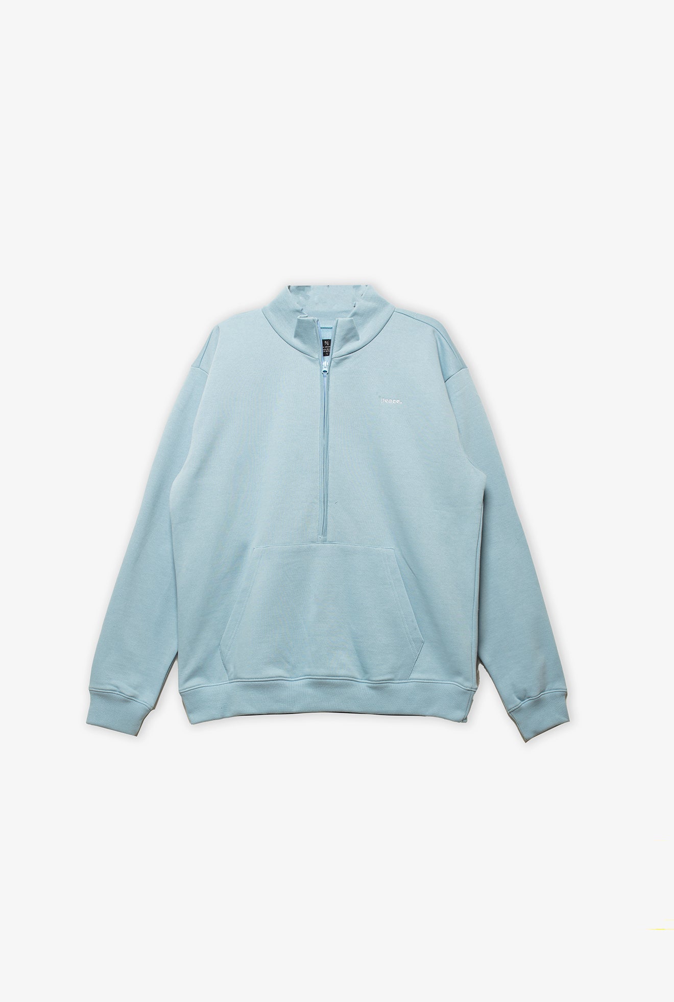 Peace Basics Half Zip Sweater - Glacial Blue