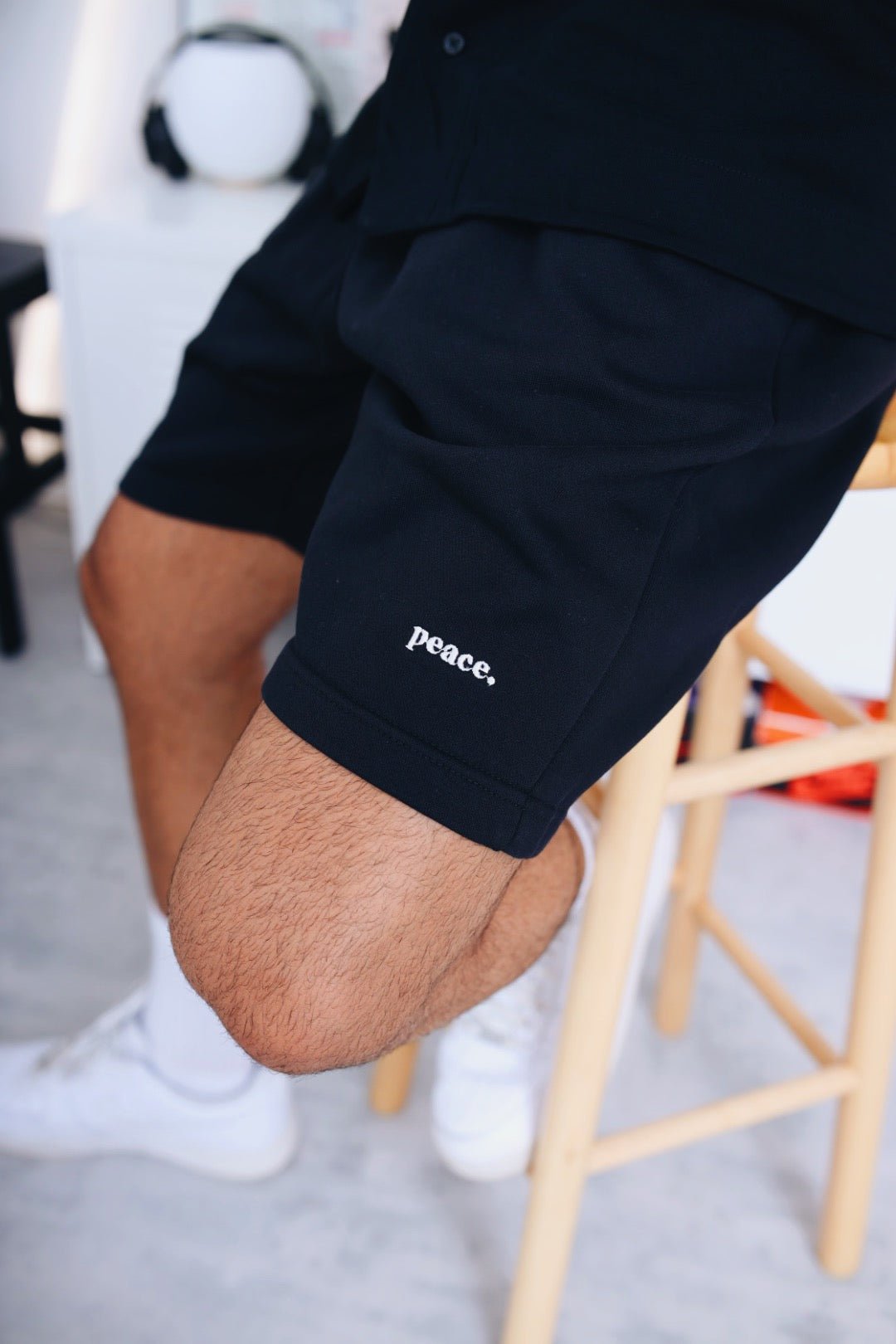 Peace Basics Heavyweight Fleece Shorts - Black