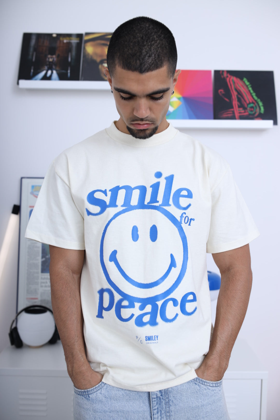 P/C x Smiley Heavyweight T-Shirt - Ivory