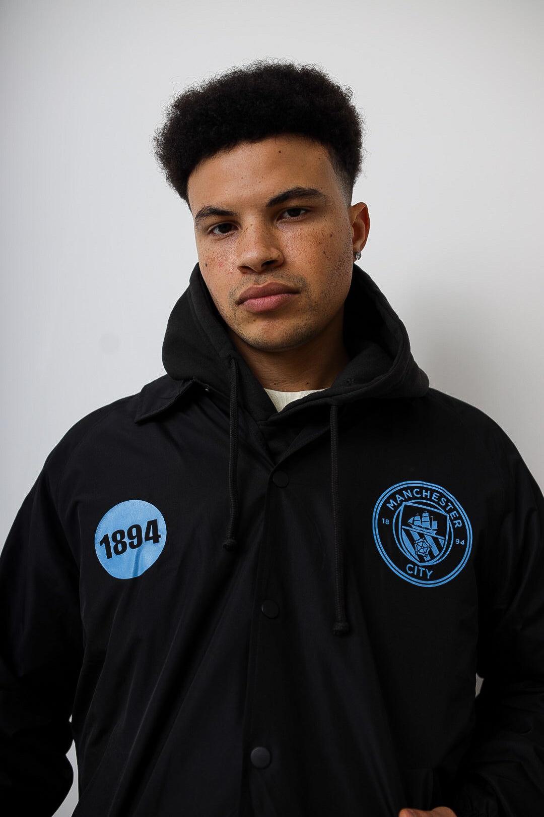 Manchester City FC Heavyweight Hoodie - Black