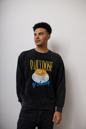 Daily Dose of Anxiety Heavyweight Crewneck - Black