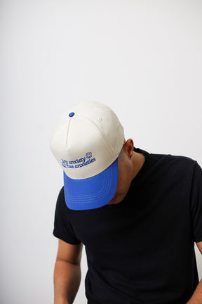 My Anxiety Has Anxieties A-Frame Cap - Royal / Ivory