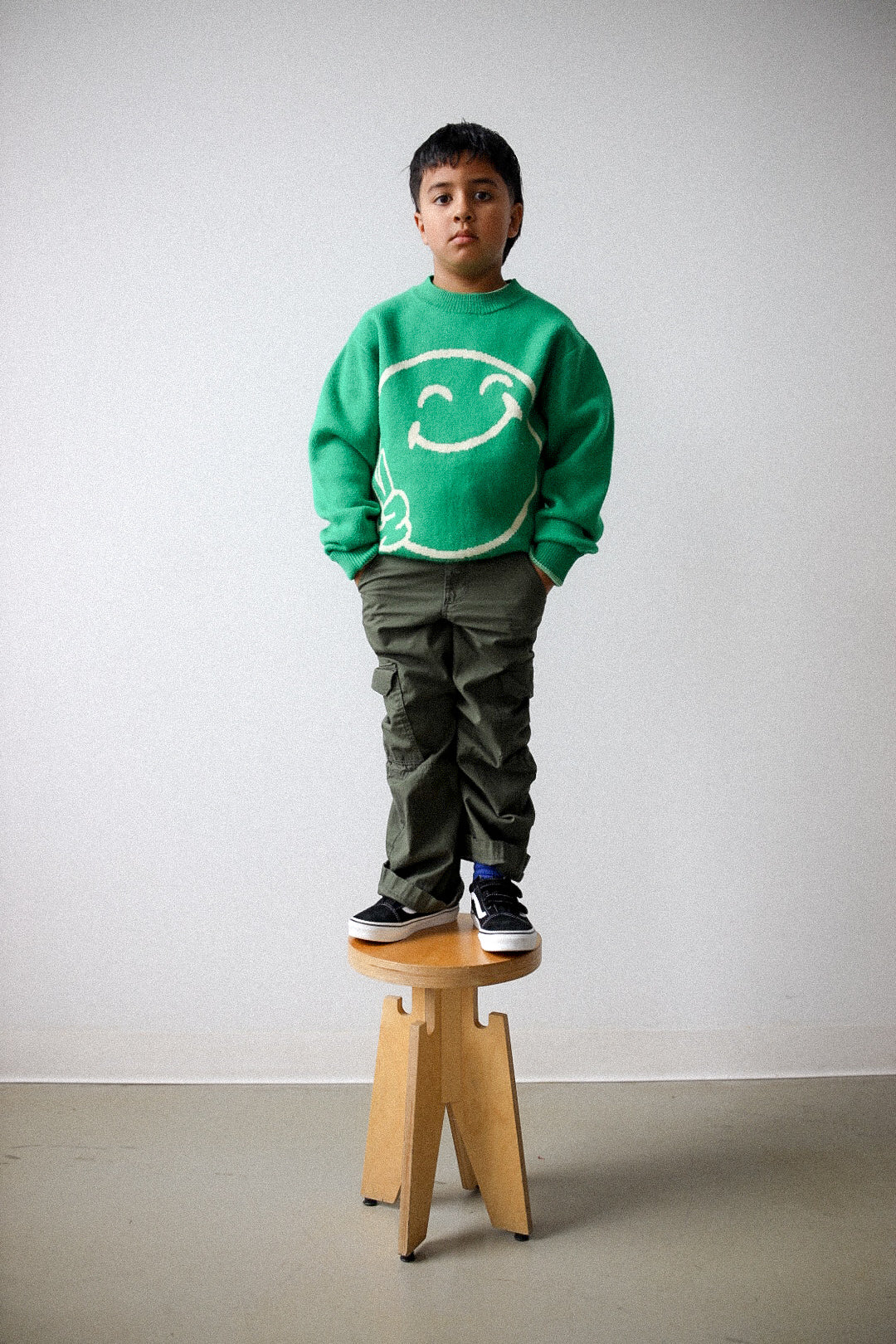 P/C x SmileyWorld Youth Knit Heavyweight Sweater - Green