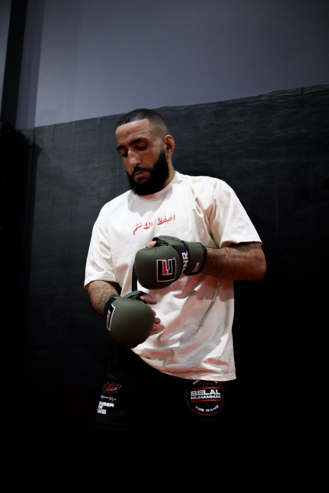 P/C x Belal Muhammad "Remember the Name" Heavyweight T-Shirt - Ivory