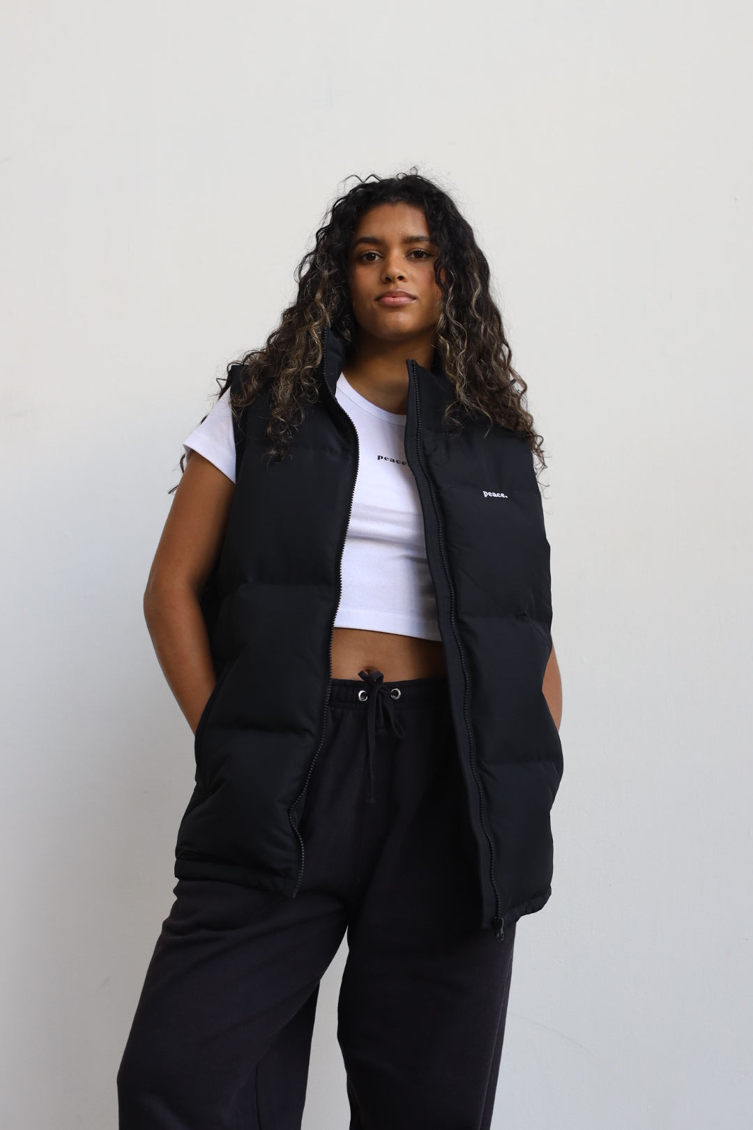 Gilet matelassé Peace Basics - Noir