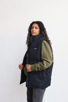 Peace Basics Puffer Vest - Black