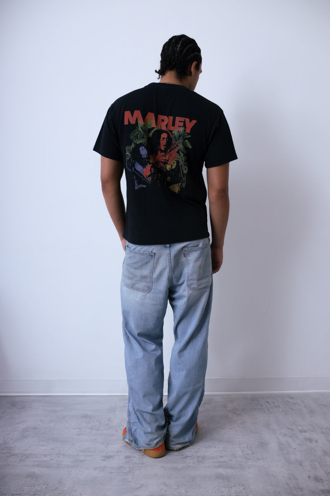 P/C x Bob Marley "One Love" Garment Dyed Heavyweight T-Shirt - Black