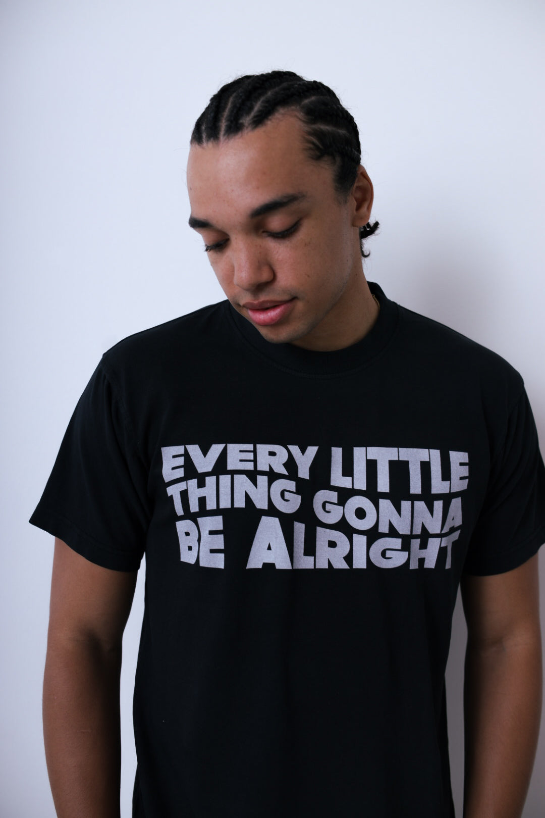 P/C x Bob Marley "Every Little Thing" Garment Dyed Heavyweight T-Shirt - Black