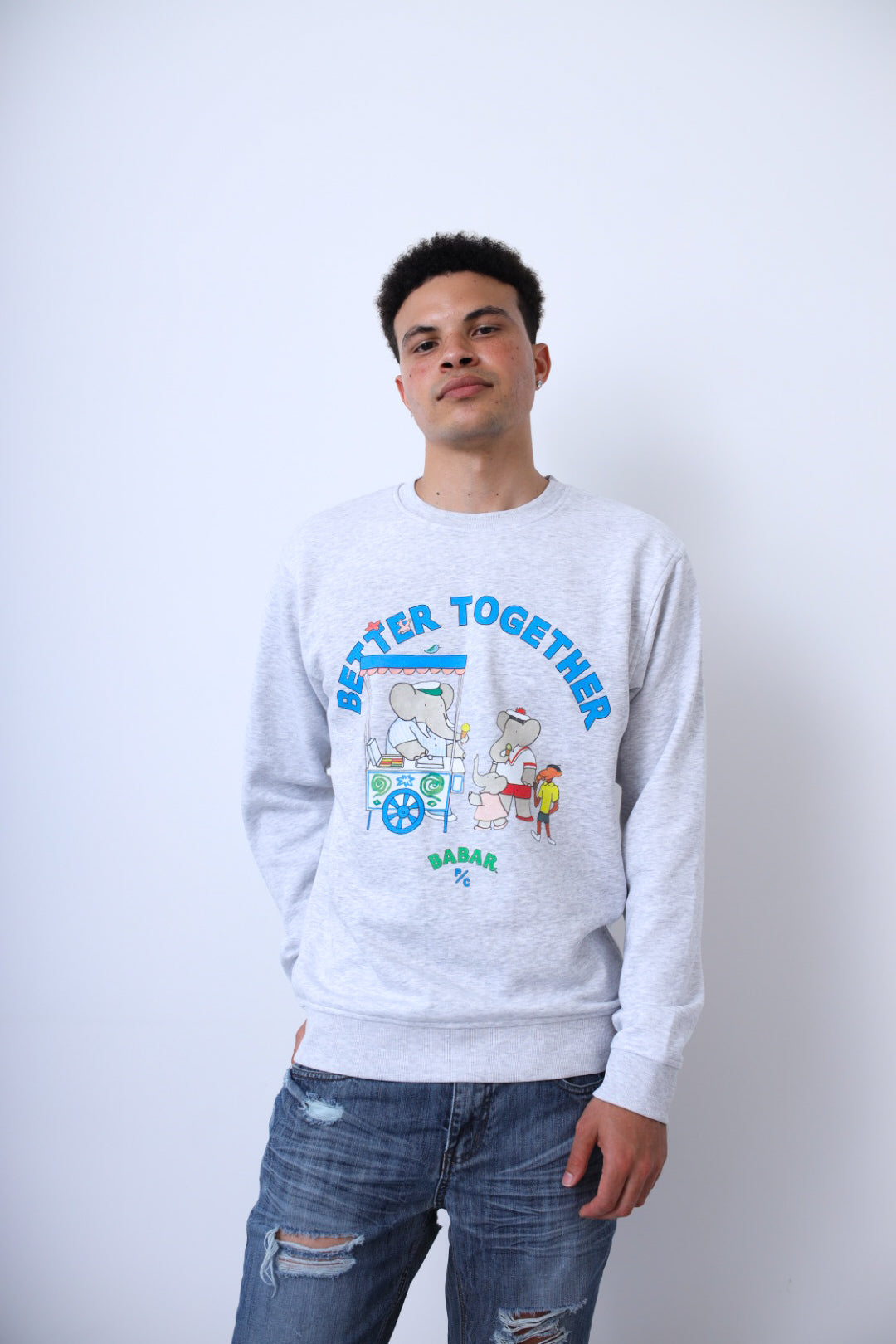 P/C x Babar Crewneck - Ash