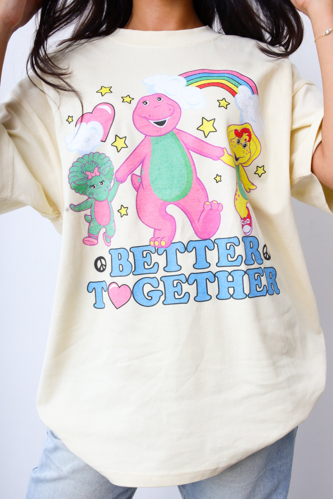 P/C x Barney Better Together Schweres T-Shirt - Elfenbein