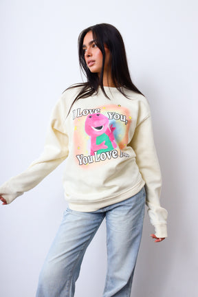 P/C x Barney Stars Crewneck - Ivory