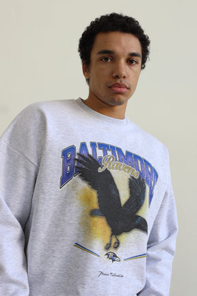 Baltimore Ravens Mascot SuperHeavy™️ Crewneck - Ash