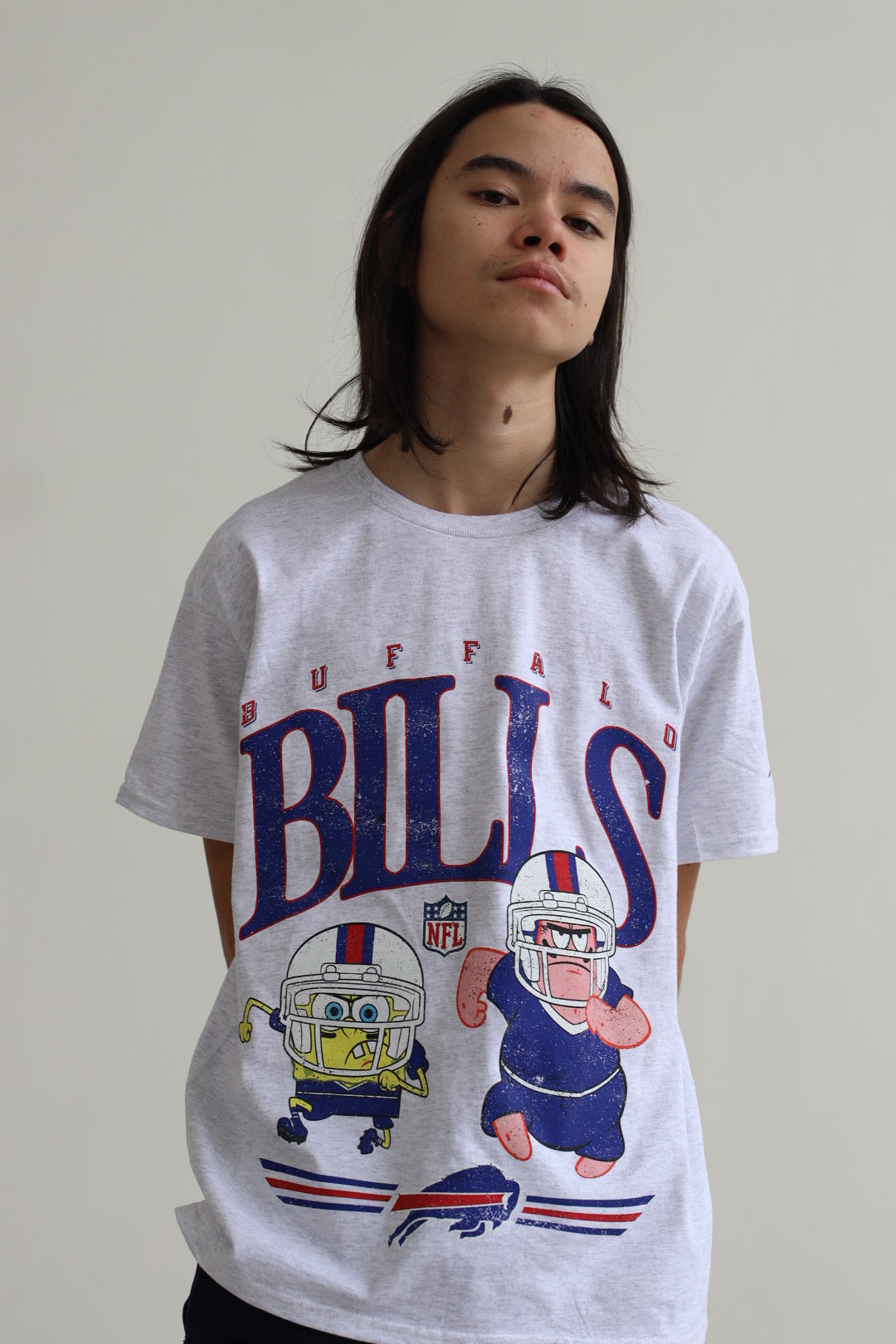 Spongebob & Patrick Rush Kids T-Shirt - Buffalo Bills