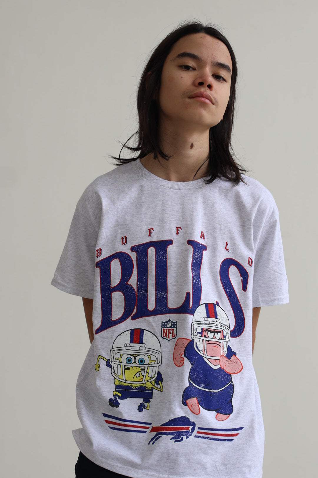 Spongebob &amp; Patrick Rush Kinder T-Shirt - Buffalo Bills