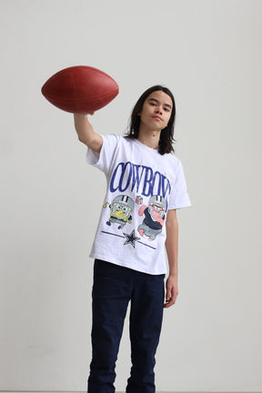 T-shirt pour enfant Bob l'éponge et Patrick Rush - Dallas Cowboys