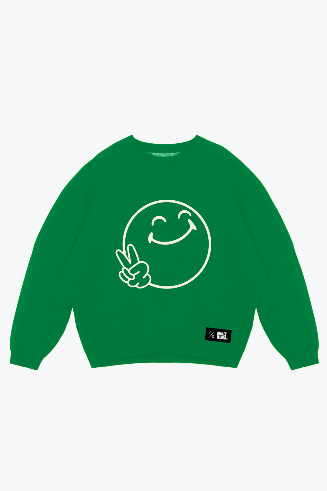 P/C x SmileyWorld Schwerer Strickpullover für Jugendliche - Grün