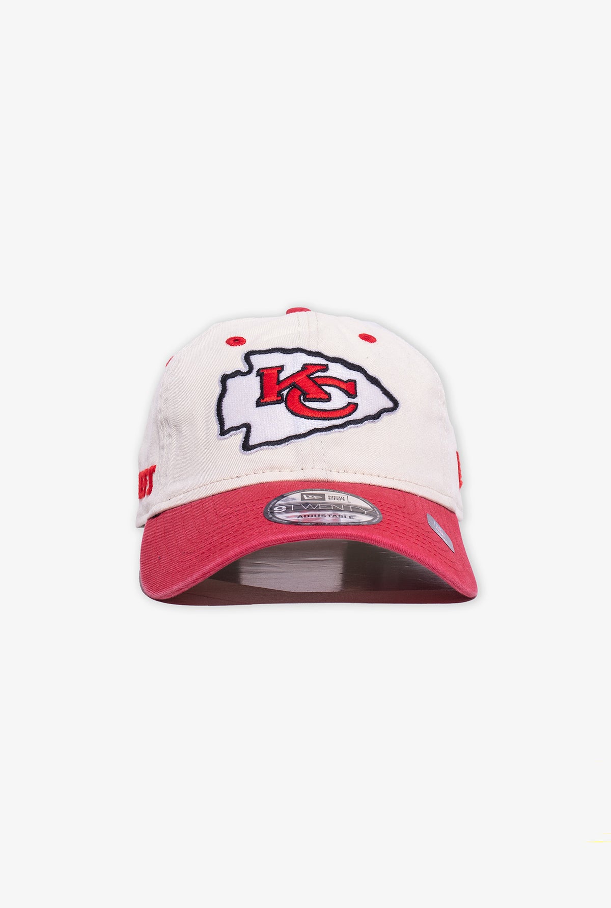 Kansas City Chiefs Sidescript 9TWENTY Adjustable Cap - Ivory