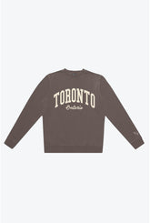 Toronto Tourist Pigment Dye Crewneck - Espresso