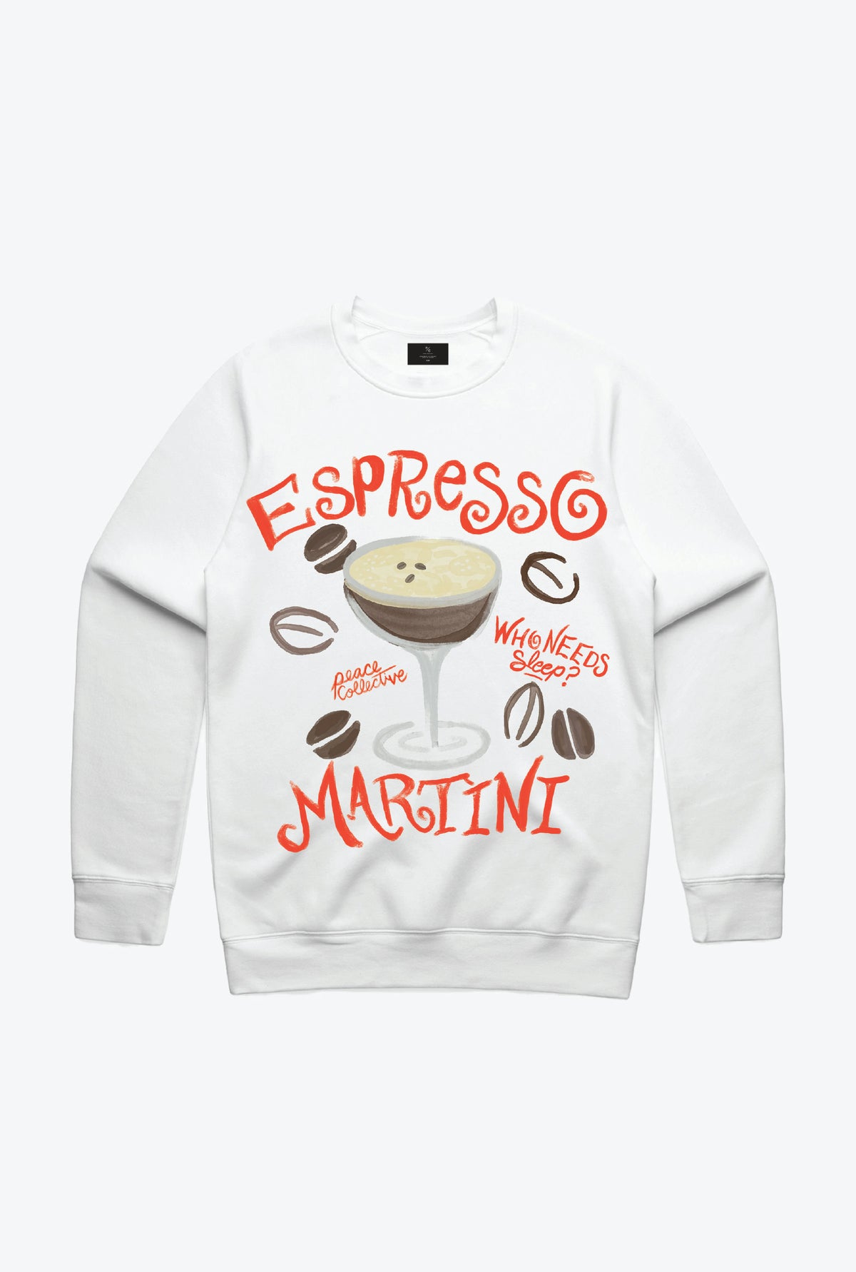 T-shirt ras du cou graphique Espresso Martini - Blanc