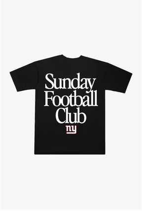 New York Giants Sunday Football Club Heavyweight T-Shirt - Black