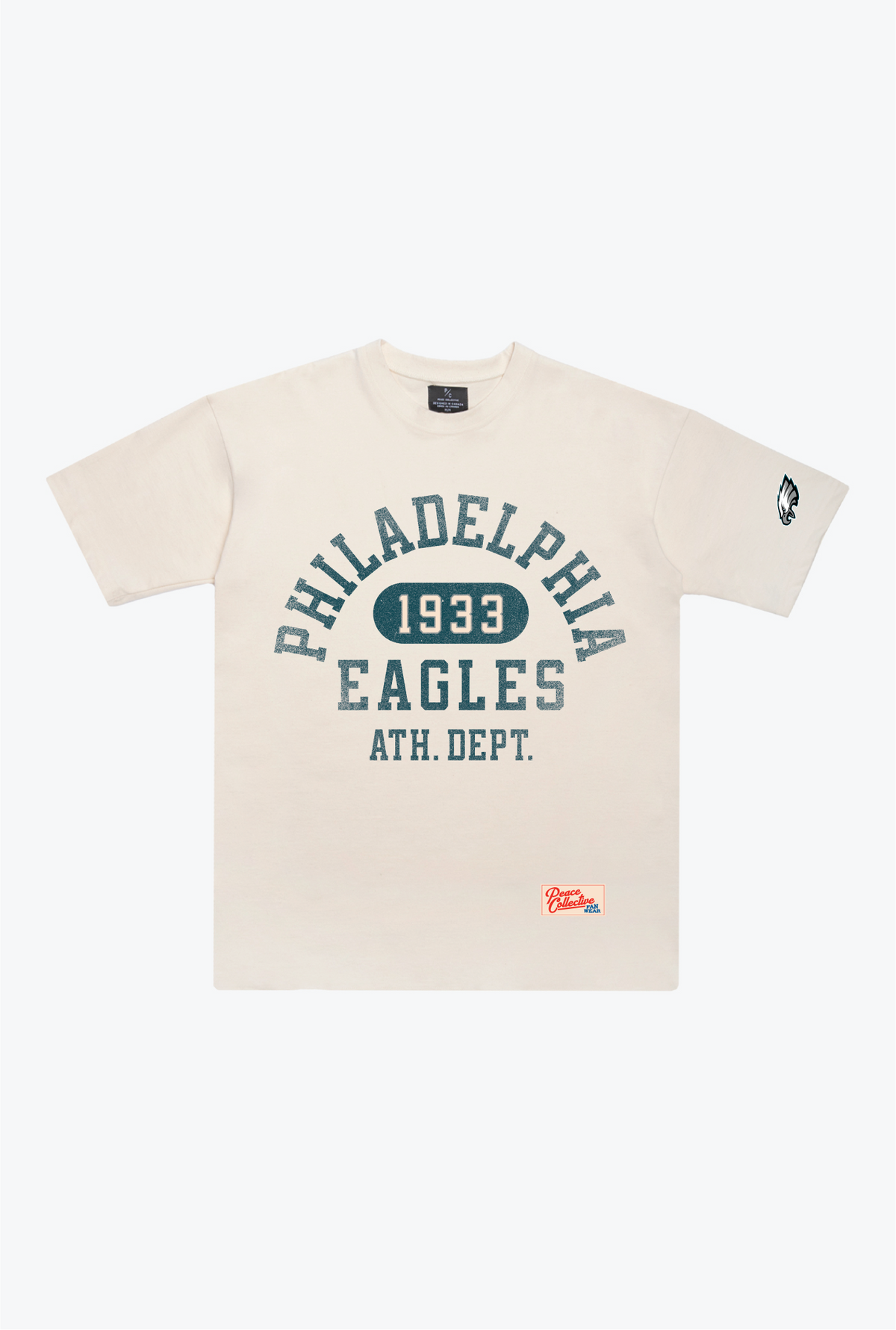 T-shirt épais Athletic Club des Philadelphia Eagles - Ivoire