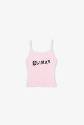 P/C x Mean Girls Plastics Geripptes Tanktop mit Brustmitte - Rosa