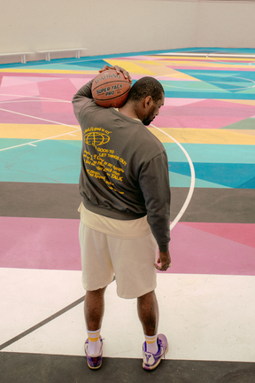 P/C x Metta World Peace Pigment Dye Crewneck - Black