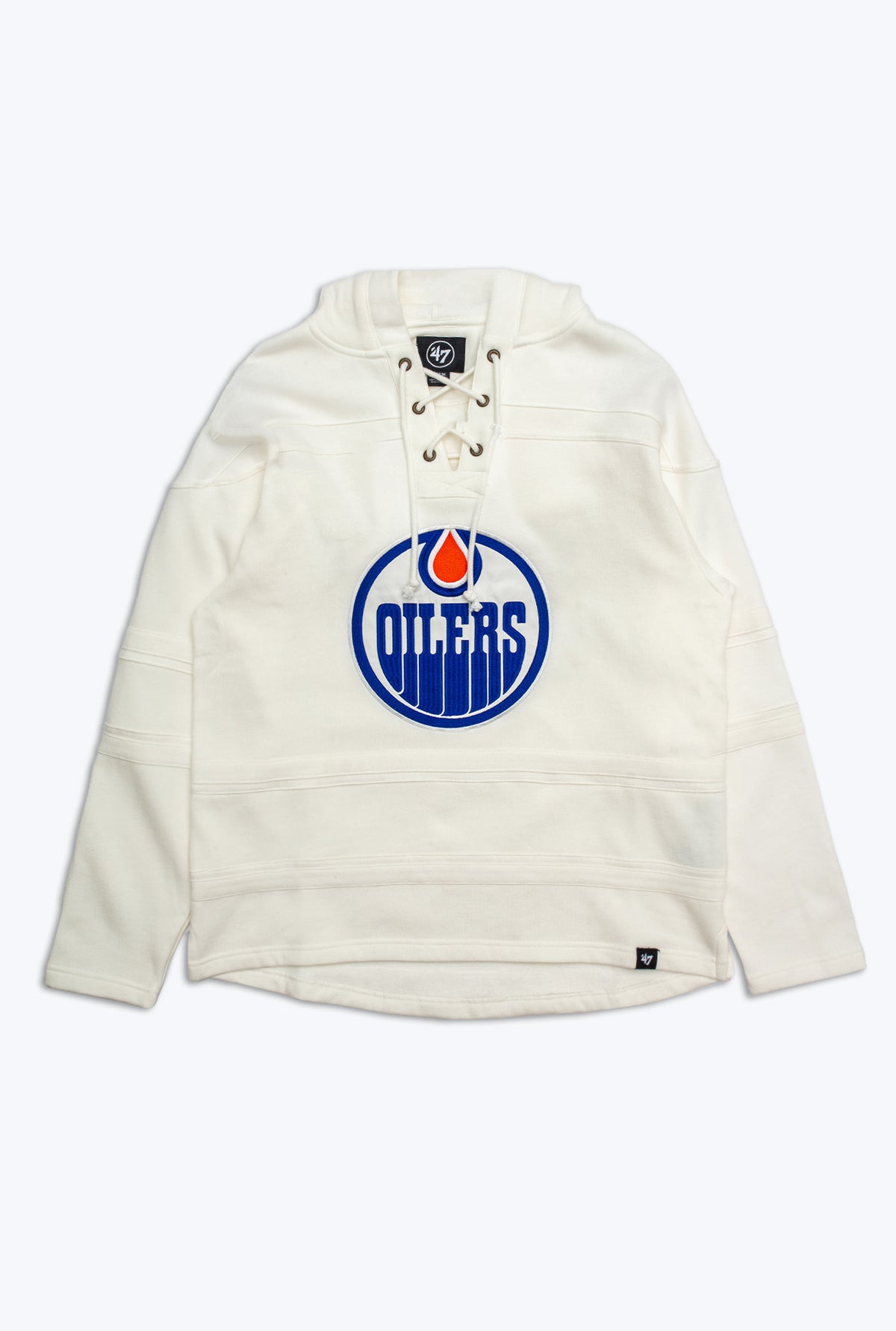 Sweat à capuche à lacets des Oilers d'Edmonton - Blanc