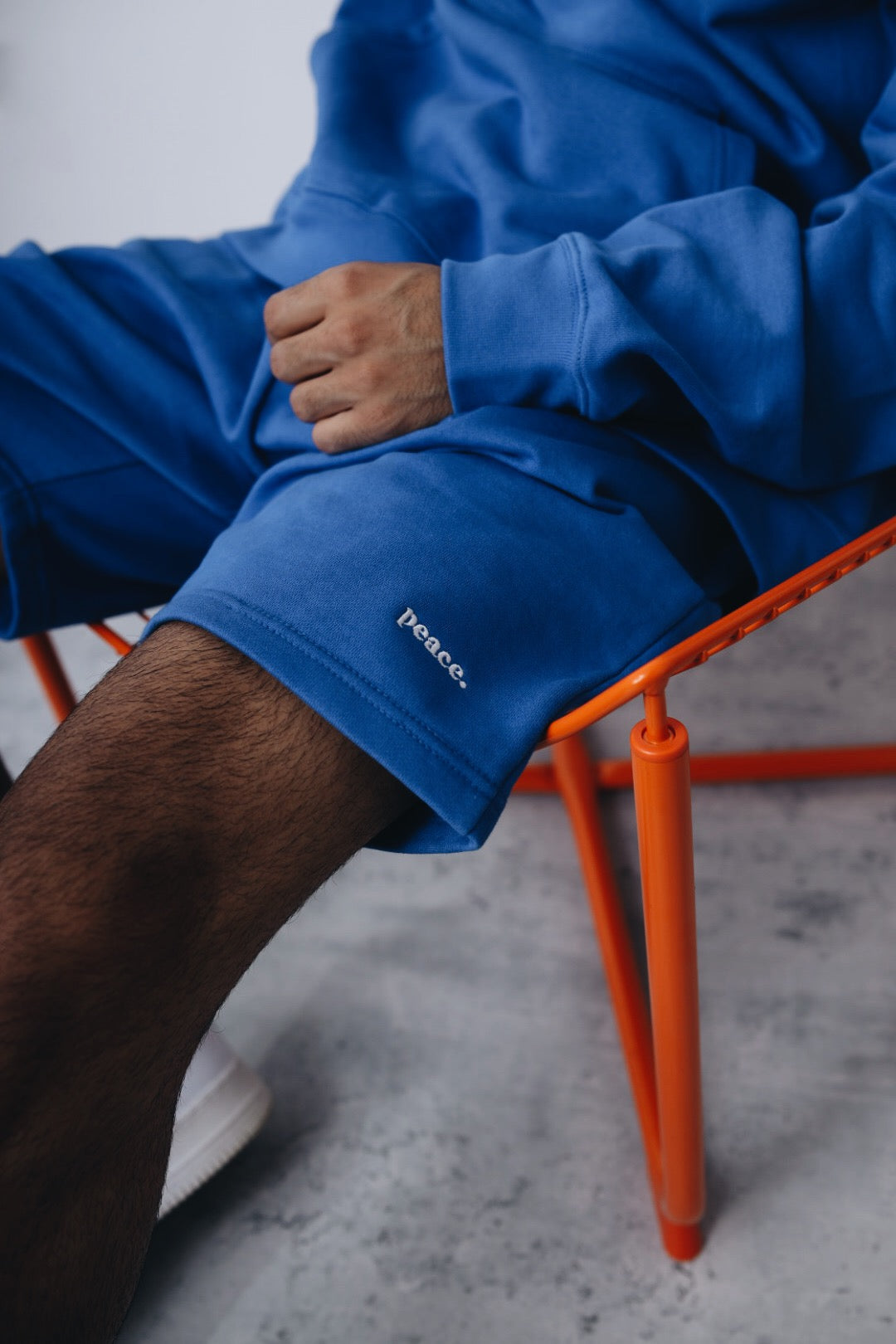 Peace Basics Heavyweight Fleece Shorts - Strong Blue