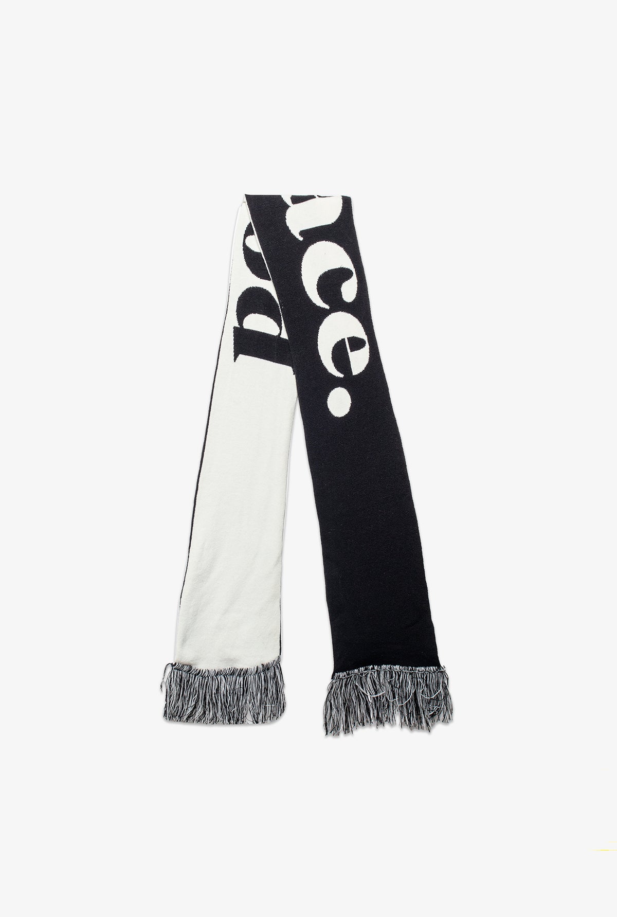 Peace Reversible Scarf - Ivory/Black