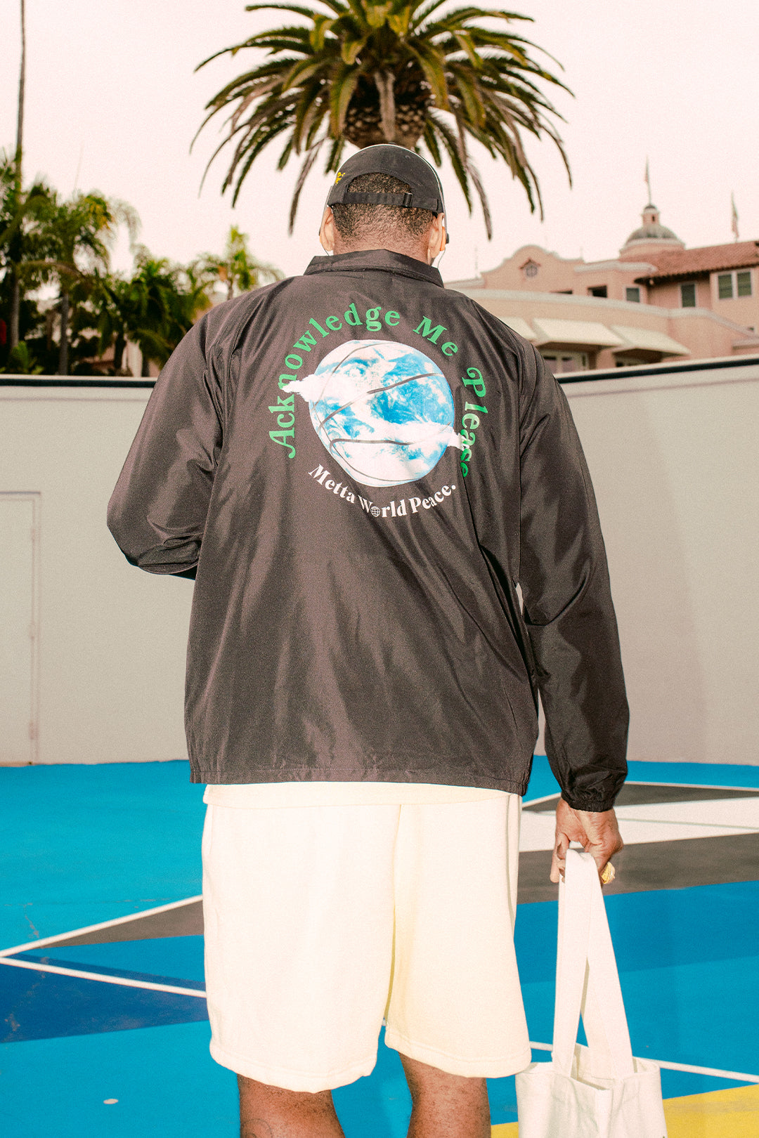 P/C x Metta World Peace Coach Jacket - Black