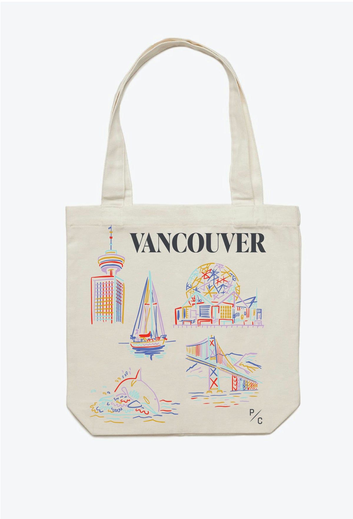 Vancouver Sketch Tote Bag - Natural