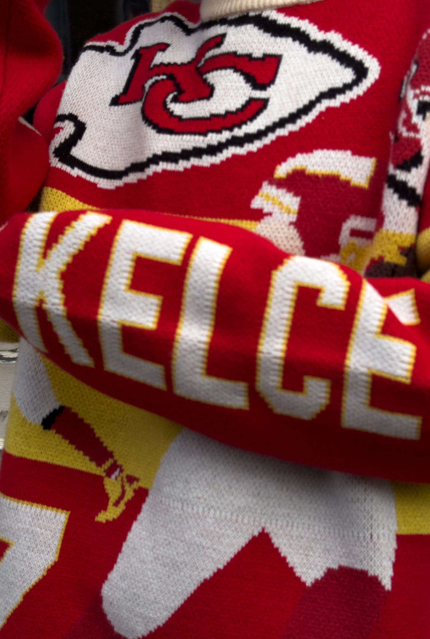 Pull en tricot Travis Kelce - Rouge