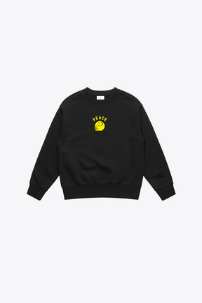 P/C x SmileyWorld "Smile for Peace" Youth Heavyweight Crewneck - Black