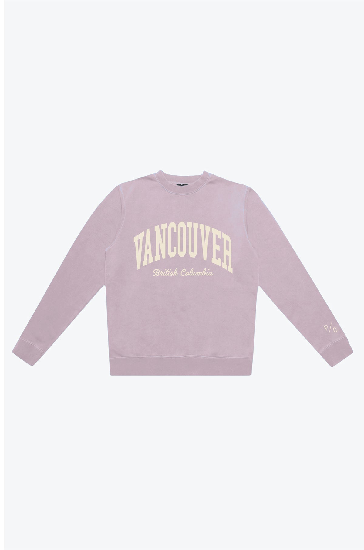 Vancouver Tourist Pigment Dye Crewneck - Silver Pink