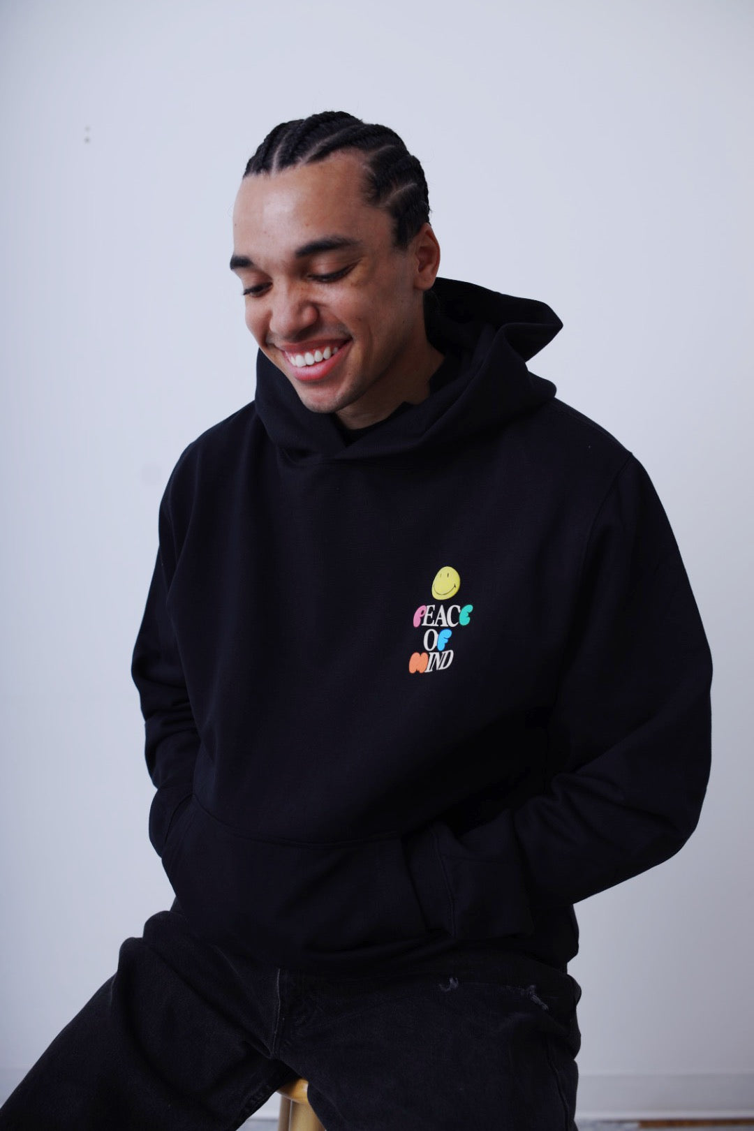 P/C x Smiley Peace of Mind Schwerer Hoodie - Schwarz