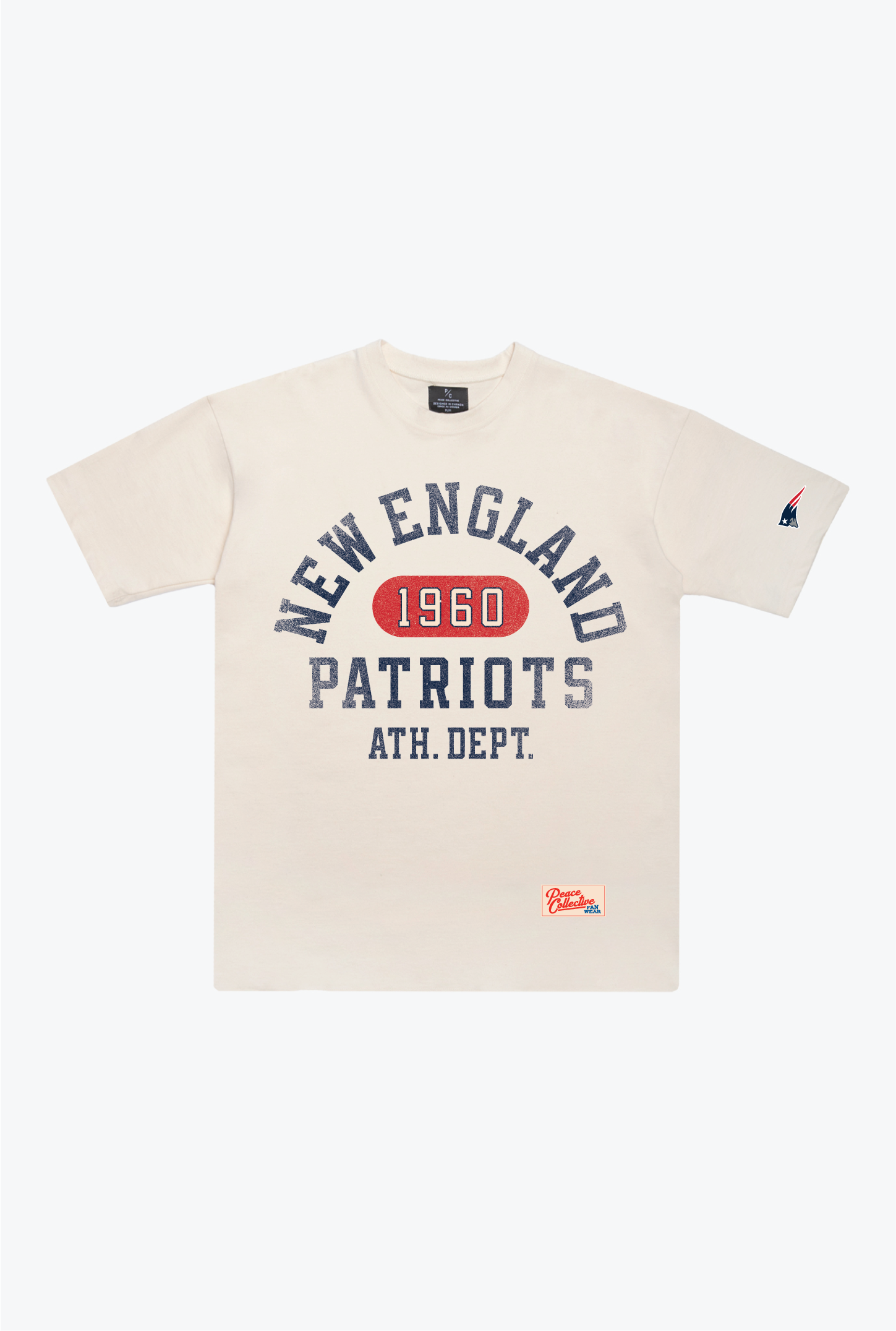 New England Patriots Athletic Club Heavyweight T-Shirt - Ivory