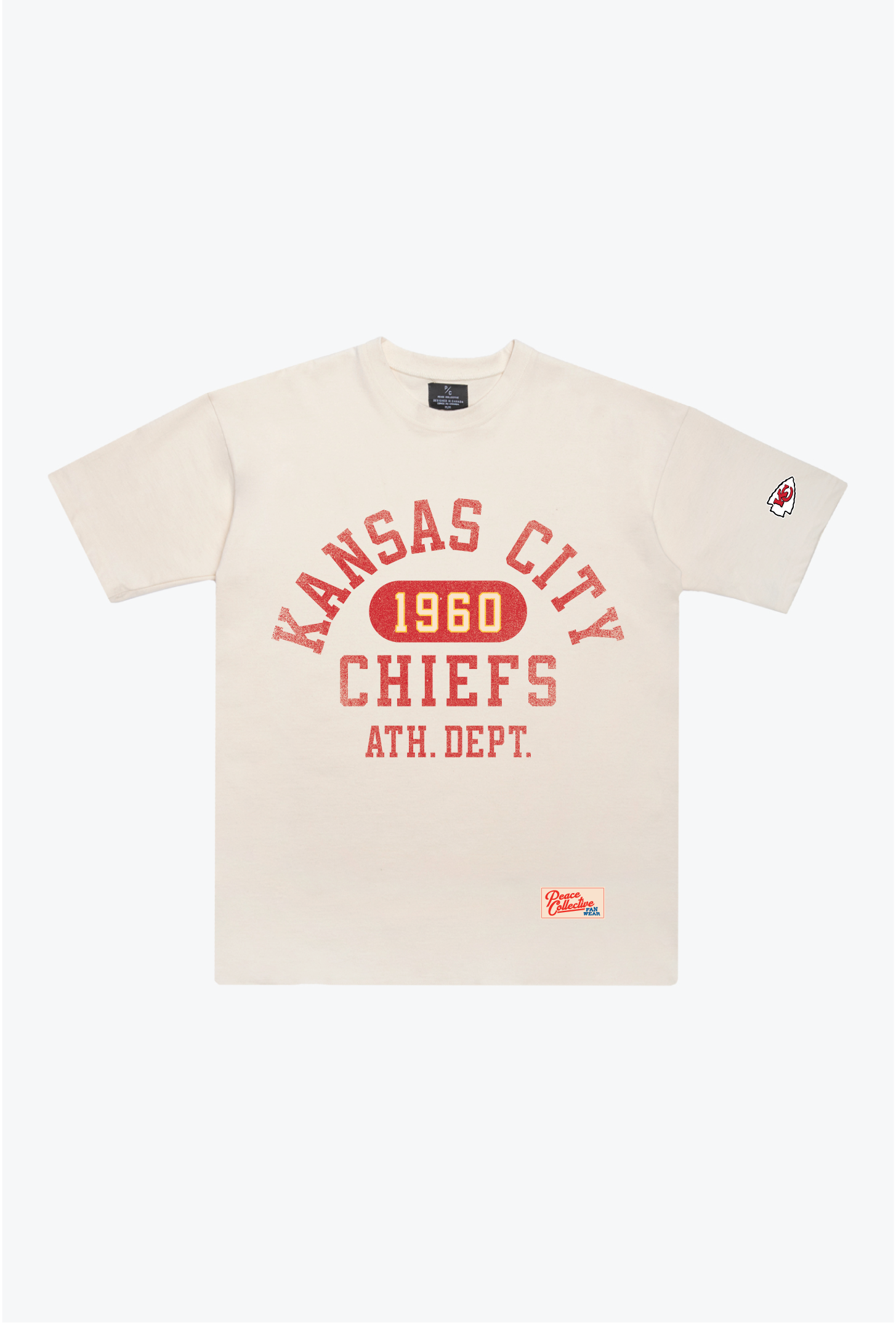 Kansas City Chiefs Athletic Club Heavyweight T-Shirt - Ivory