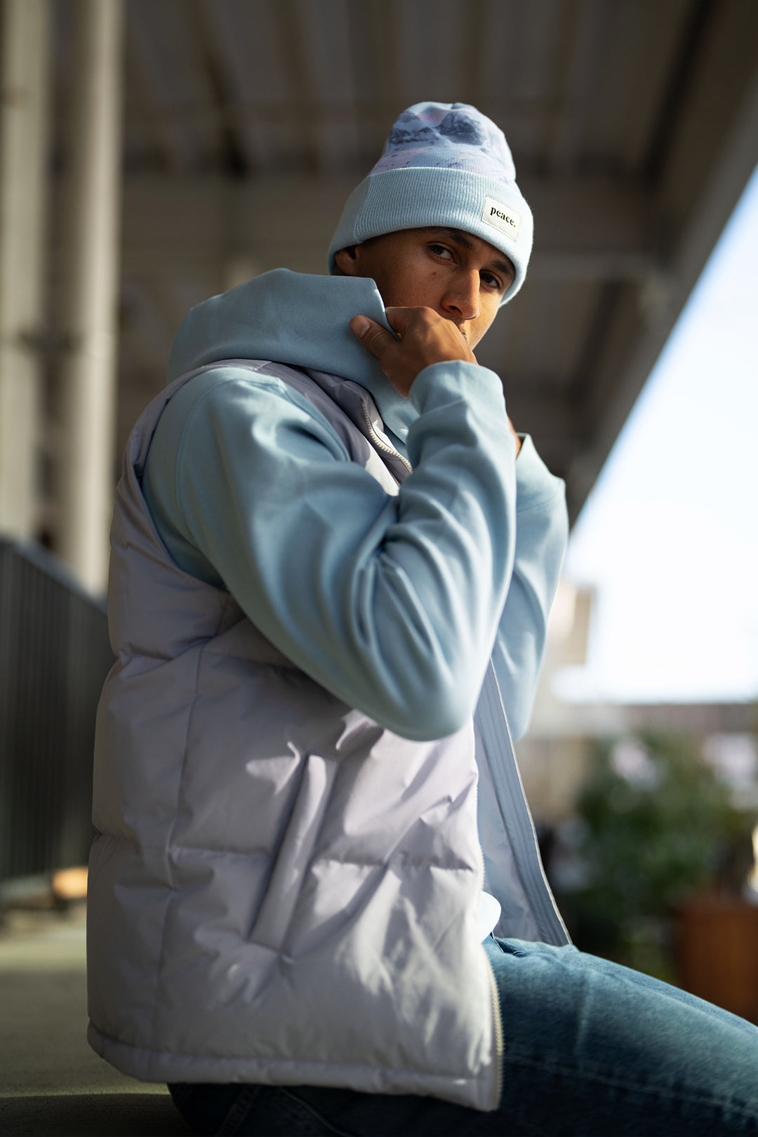 Peace Basics Heavyweight Hoodie - Glacial Blue