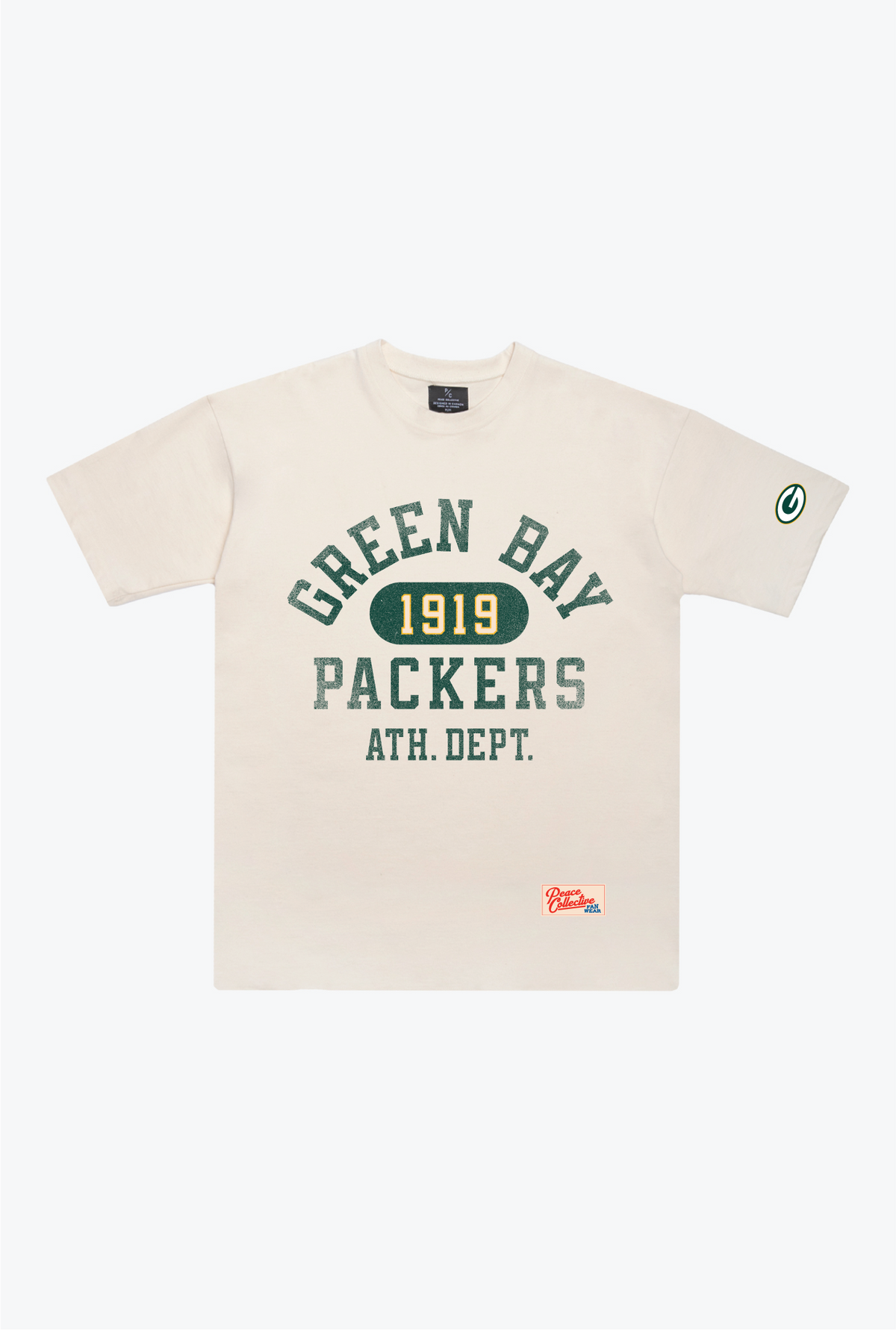 Green Bay Packers Athletic Club Heavyweight T-Shirt - Ivory