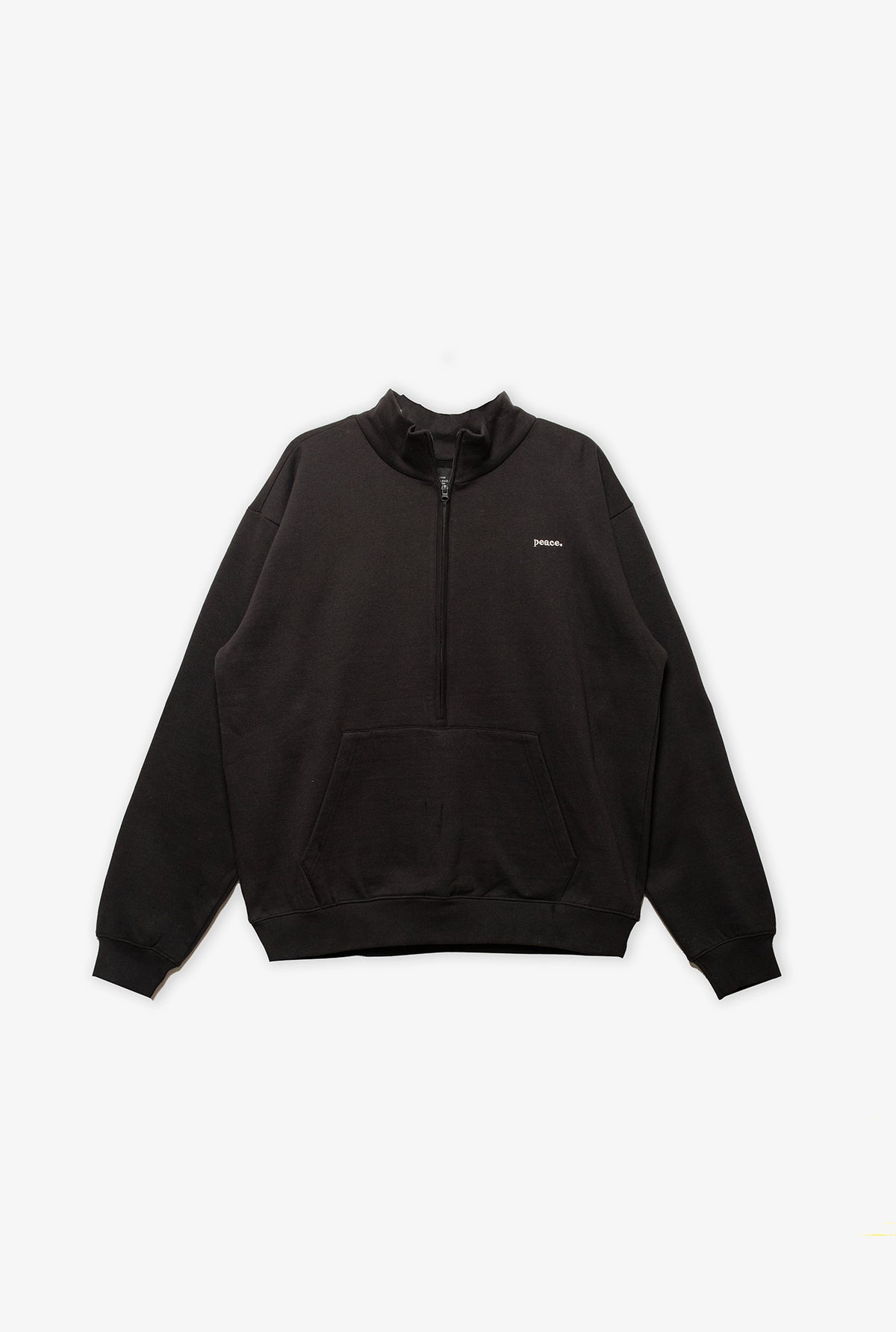 Peace Basics Half Zip Sweater - Black