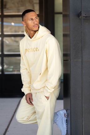 Peace Basics Heavyweight Hoodie - Panna Cotta