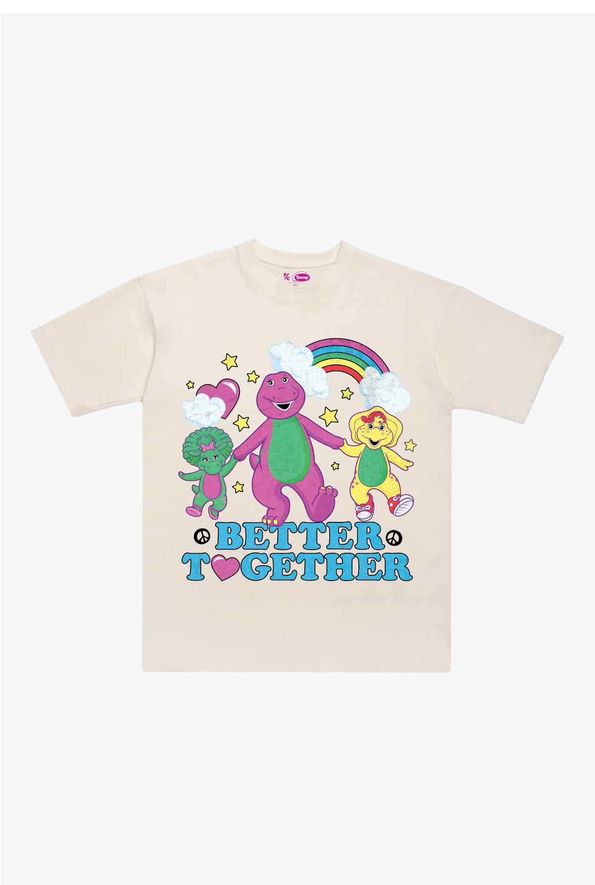 P/C x Barney Better Together Schweres T-Shirt - Elfenbein