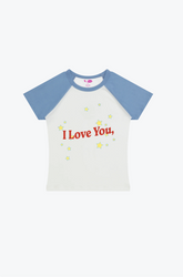 P/C x Barney I Love You Baby-T-Shirt - Weiß/Blau