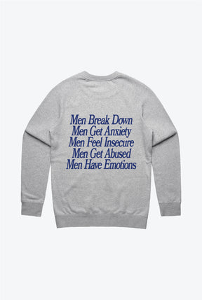 Men's Mental Health Heavyweight Crewneck - Grey