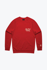 Men Cry Heavyweight Crewneck - Red