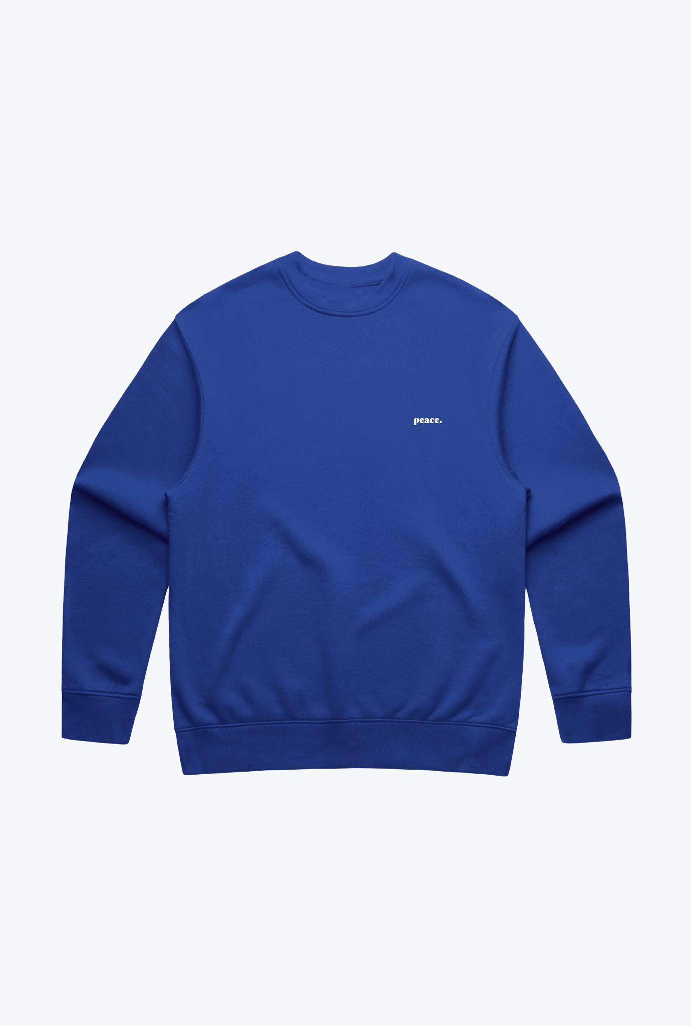 Peace Heavyweight Crewneck - Strong Blue