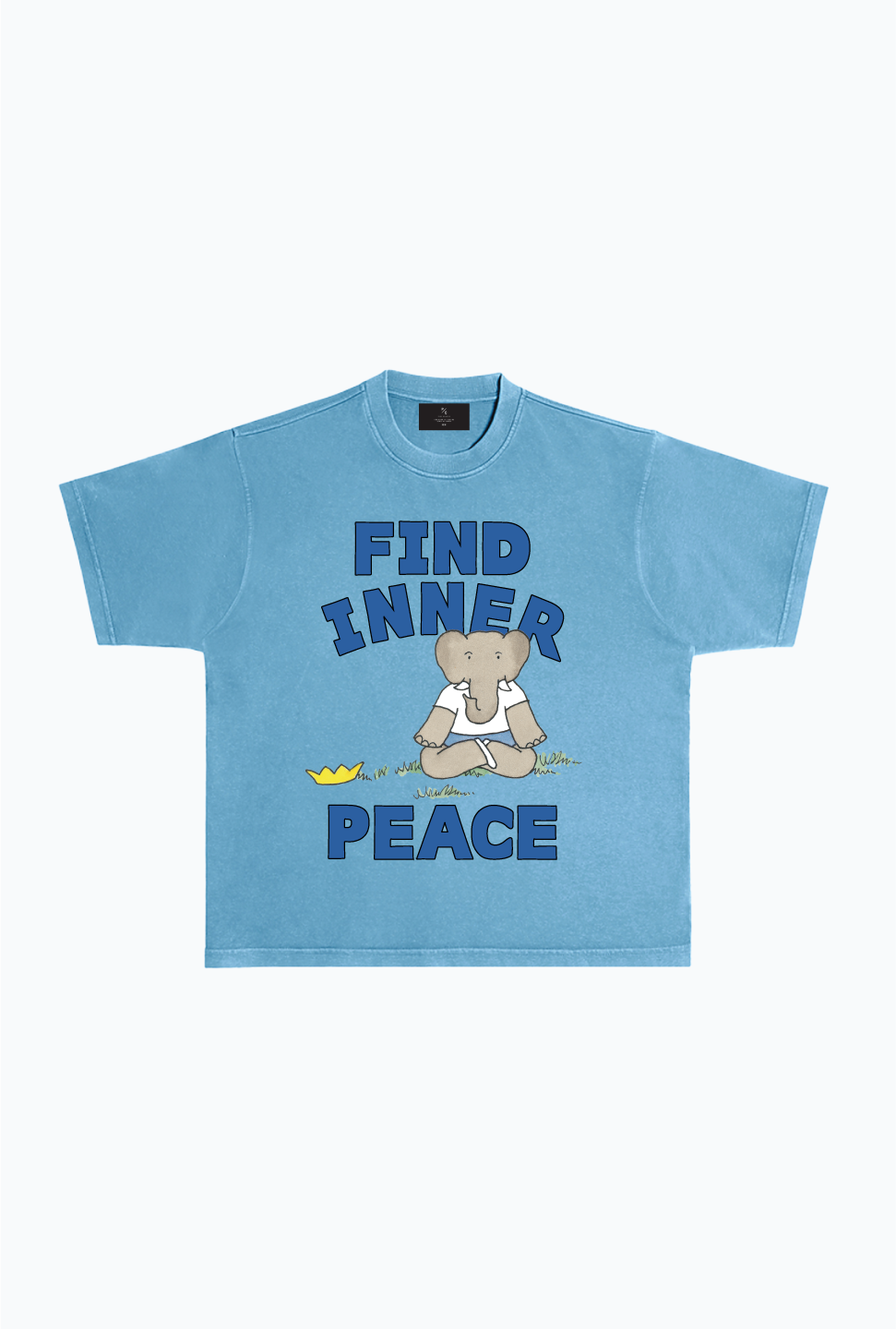 P/C x Babar Garment Dyed Heavyweight T-Shirt - Pebble Blue