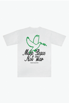 Make Peace, Not War Heavyweight T-Shirt - White