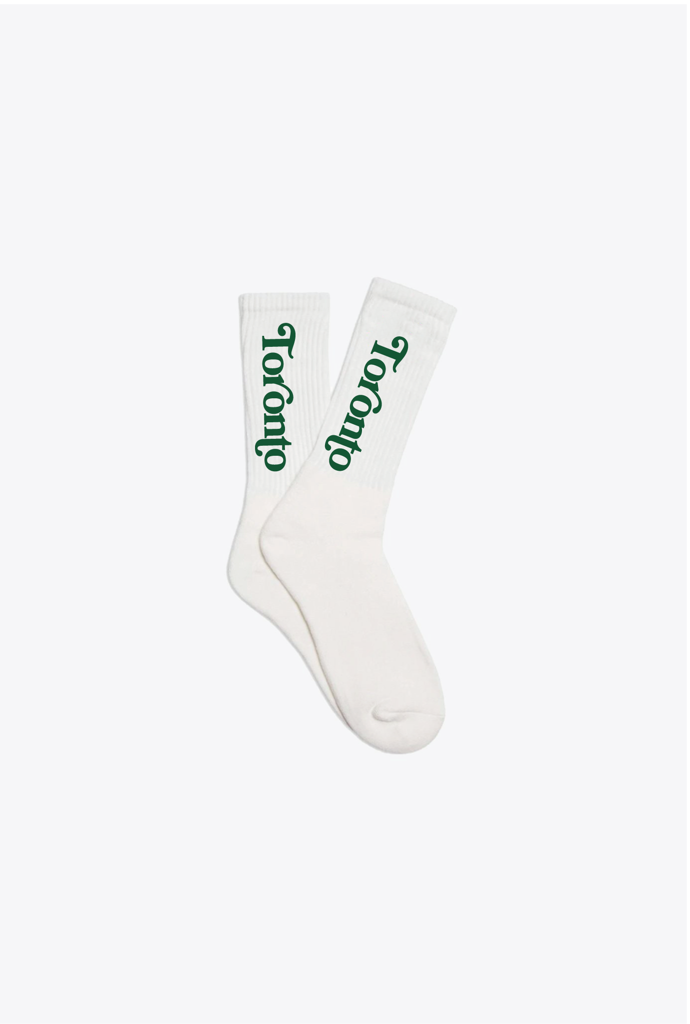 Peace & Love in Toronto Crew Socks - White